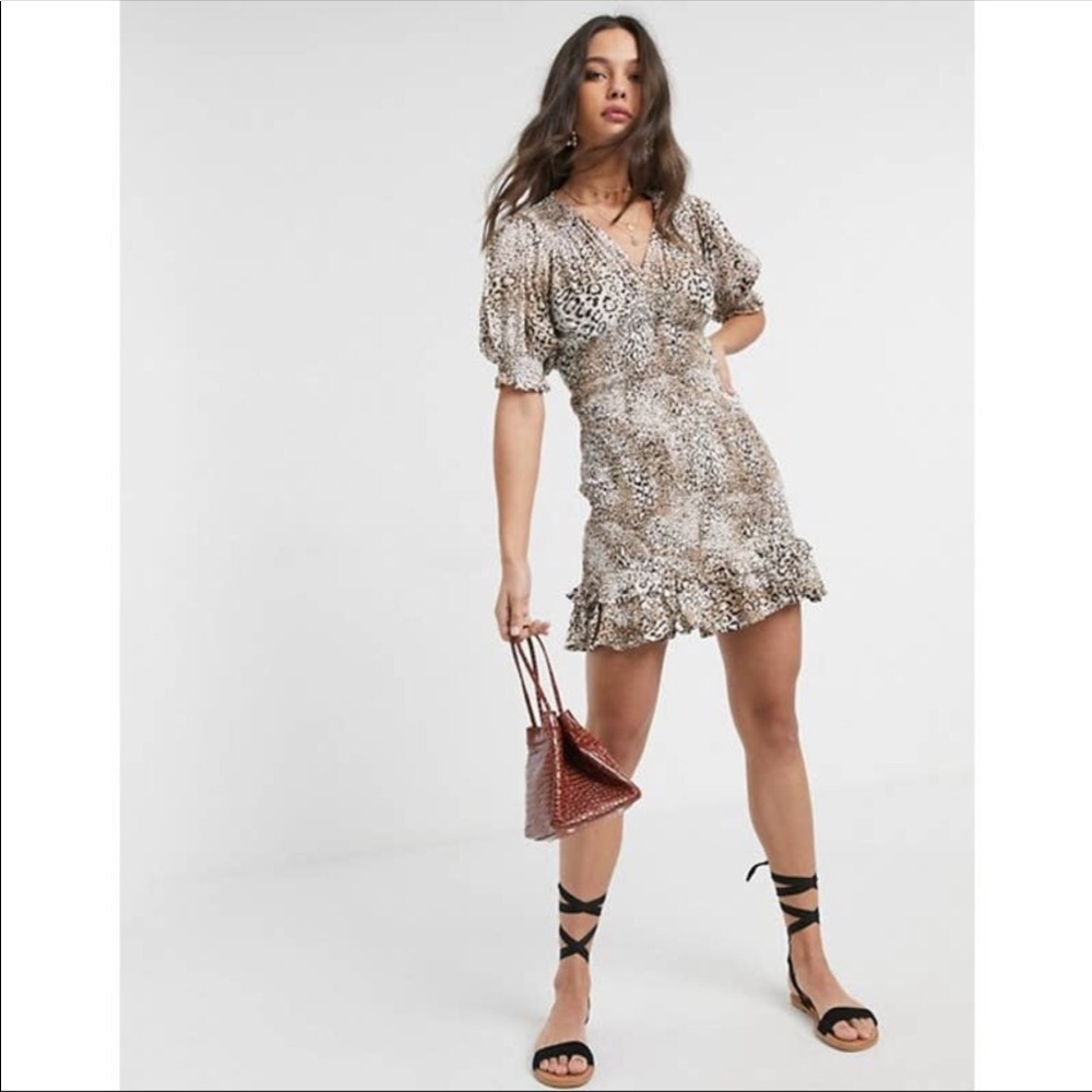 Faithfull the brand nwt animal print dress small 4